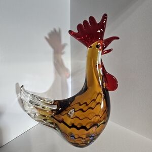 Murano Style 🐓 Glass Rooster Figurine
